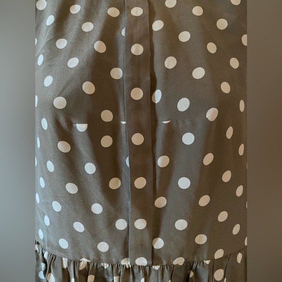 Madewell Polka Dot Midi Dress in Brown and White - Picture 8 of 10
